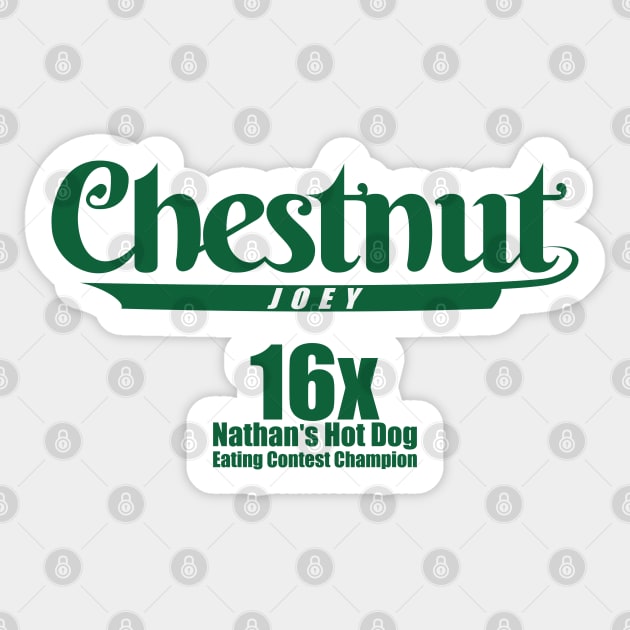 Joey Chestnut Sticker by Nagorniak